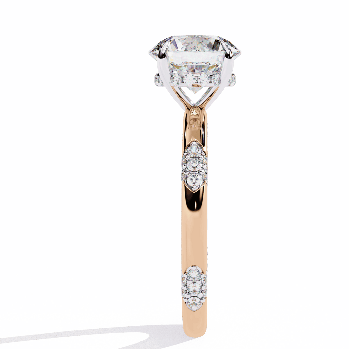 2.75 Carat Round Halo Solitaire Ring in Moissanite | House of Estara