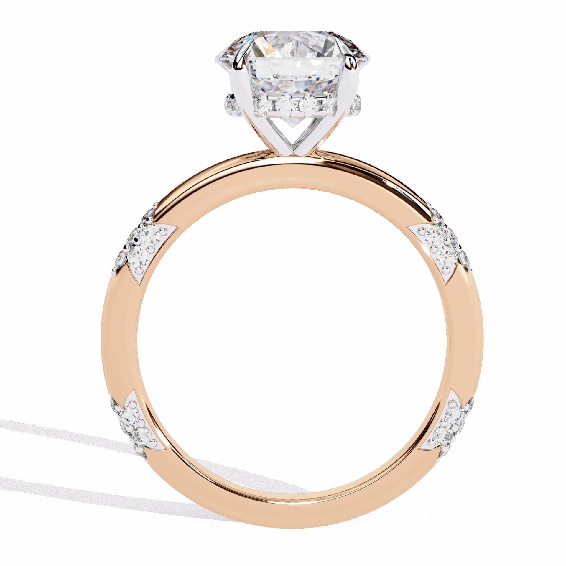 2.75 Carat Round Halo Solitaire Ring in Moissanite | House of Estara