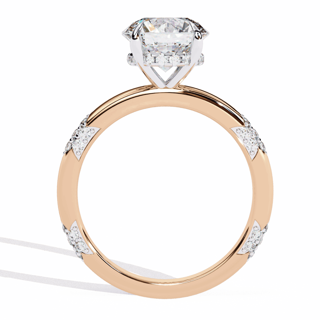 2.75 Carat Round Halo Solitaire Ring in Moissanite | House of Estara