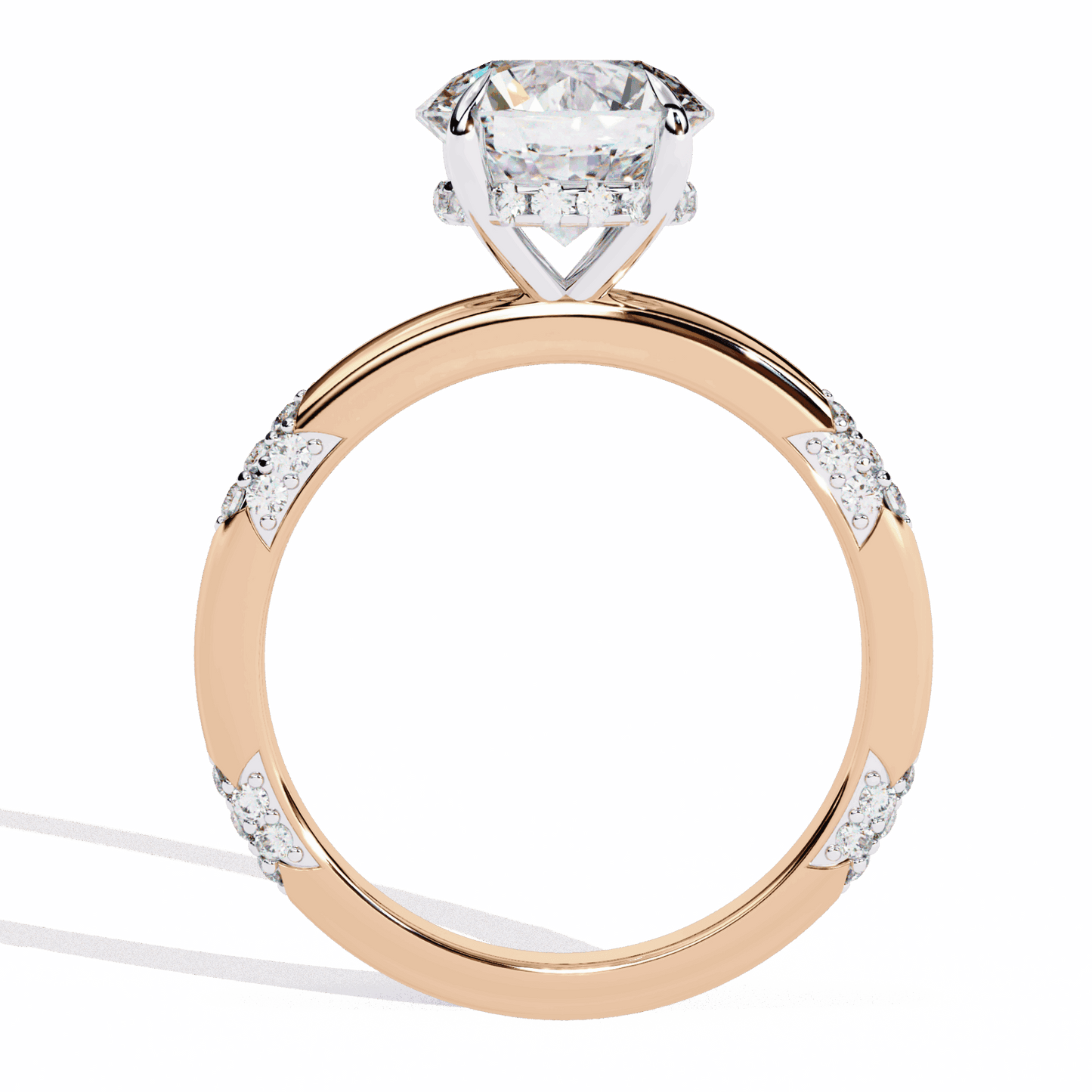 2.75 Carat Round Halo Solitaire Ring in Moissanite | House of Estara