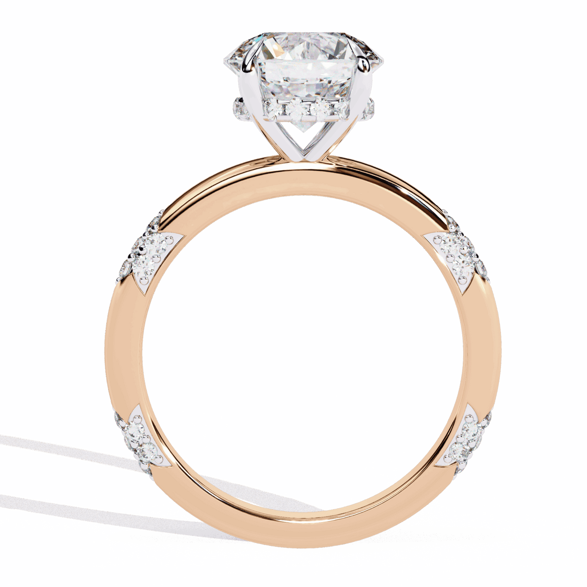 2.75 Carat Round Halo Solitaire Ring in Moissanite | House of Estara