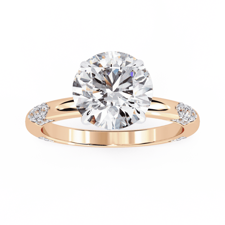 2.75 Carat Round Halo Solitaire Ring in Moissanite | House of Estara