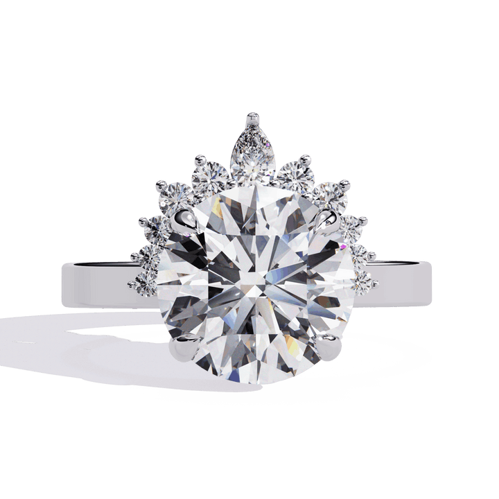 3.5 Carat Round Refined Sparkle Ring in Moissanite | House of Estara