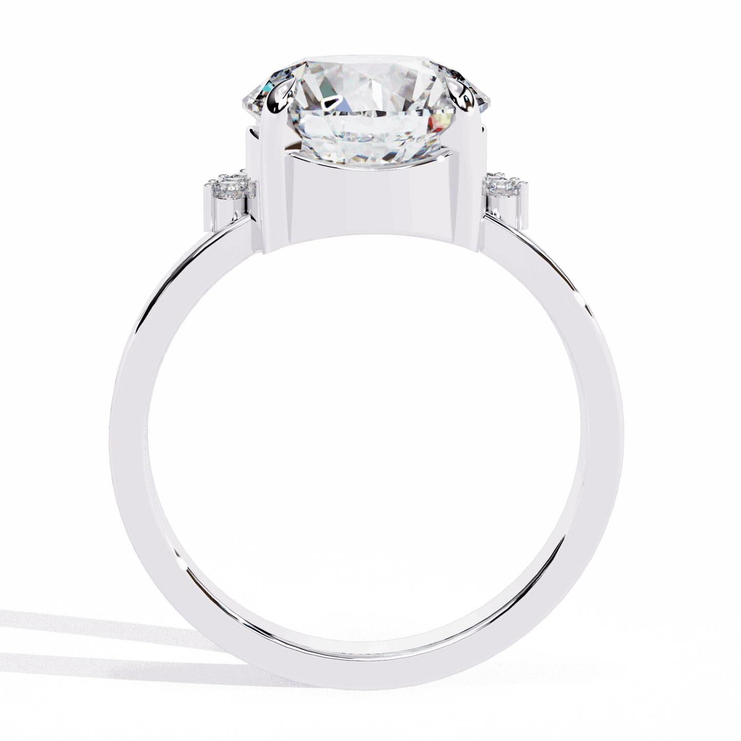 3.5 Carat Round Refined Sparkle Ring in Moissanite | House of Estara