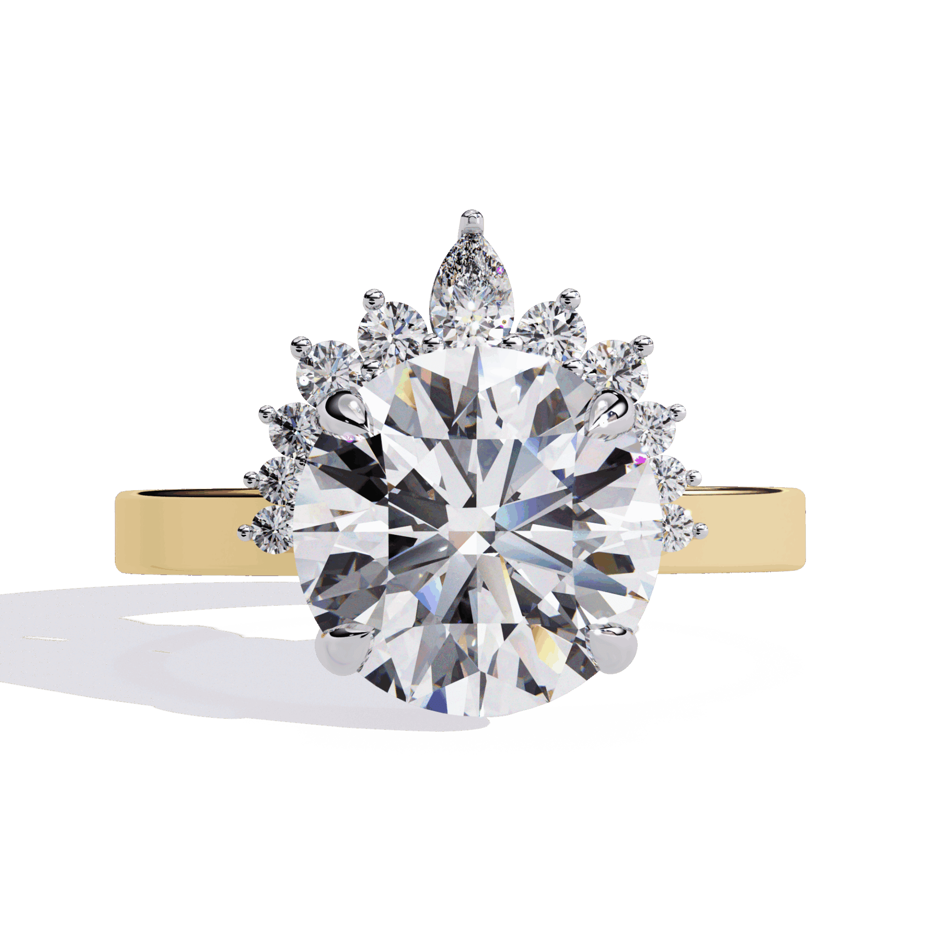 3.5 Carat Round Refined Sparkle Ring in Moissanite | House of Estara