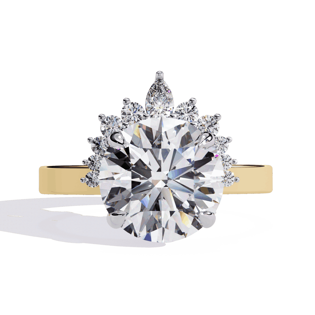 3.5 Carat Round Refined Sparkle Ring in Moissanite | House of Estara