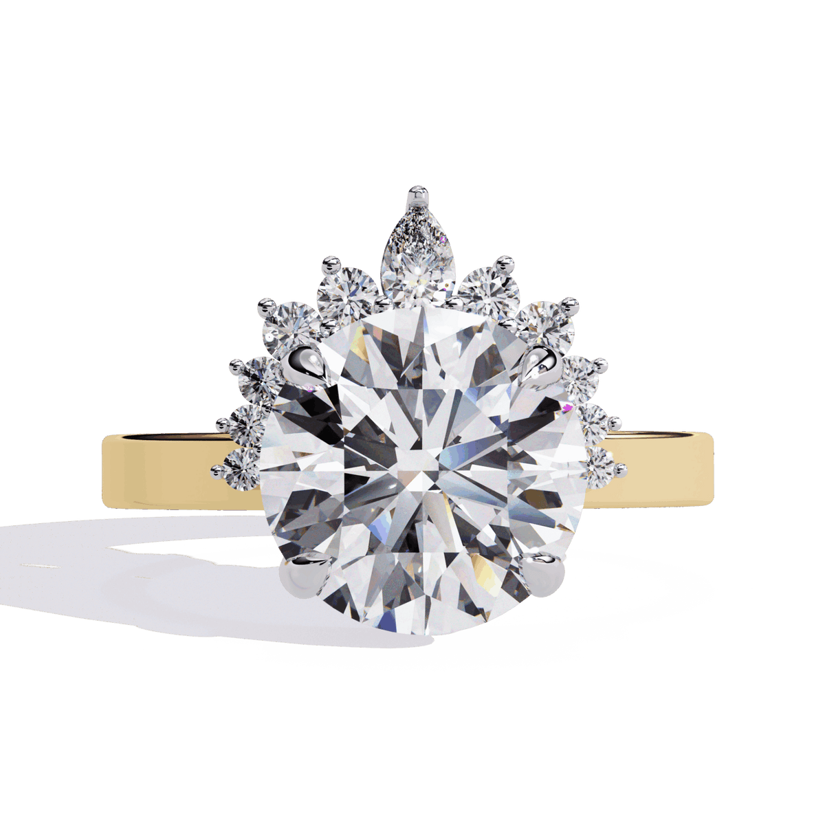 3.5 Carat Round Refined Sparkle Ring in Moissanite | House of Estara
