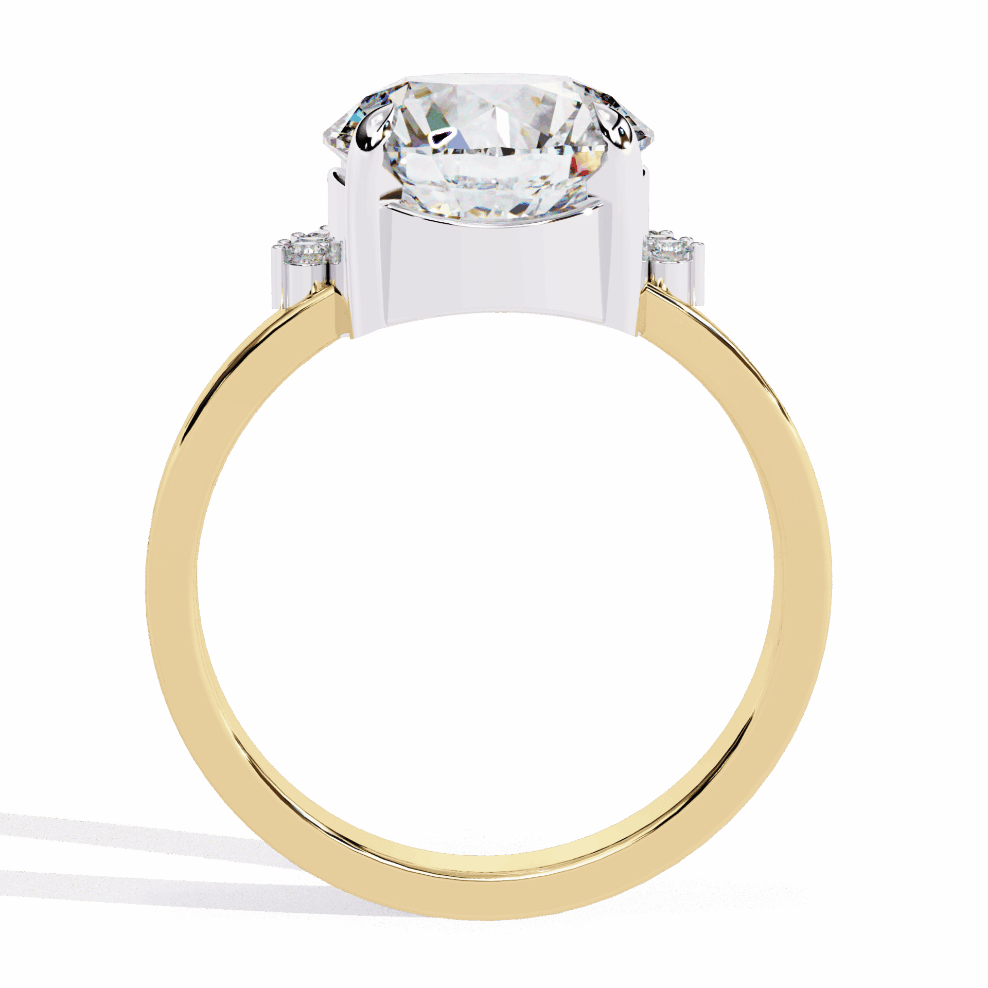 3.5 Carat Round Refined Sparkle Ring in Moissanite | House of Estara