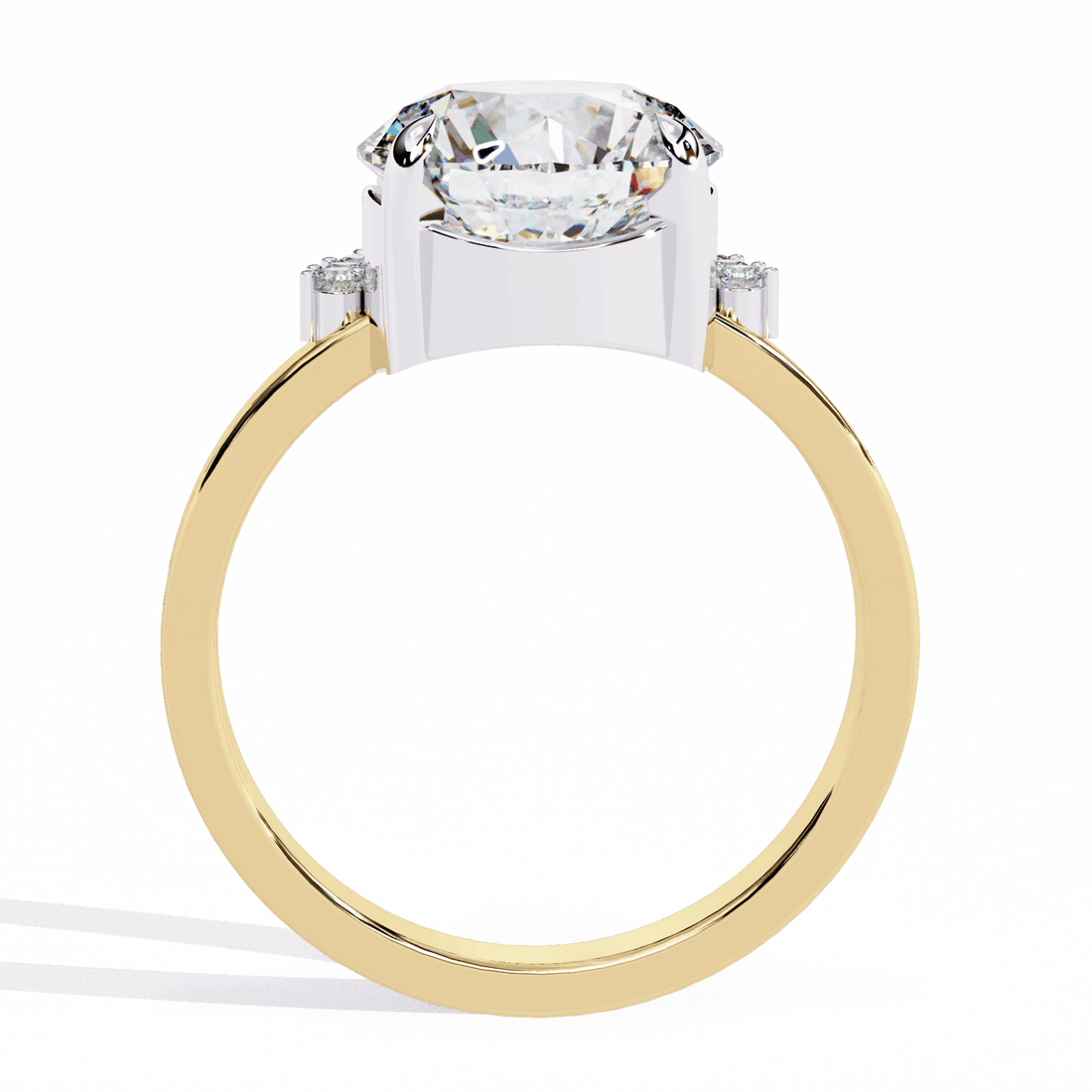 3.5 Carat Round Refined Sparkle Ring in Moissanite | House of Estara