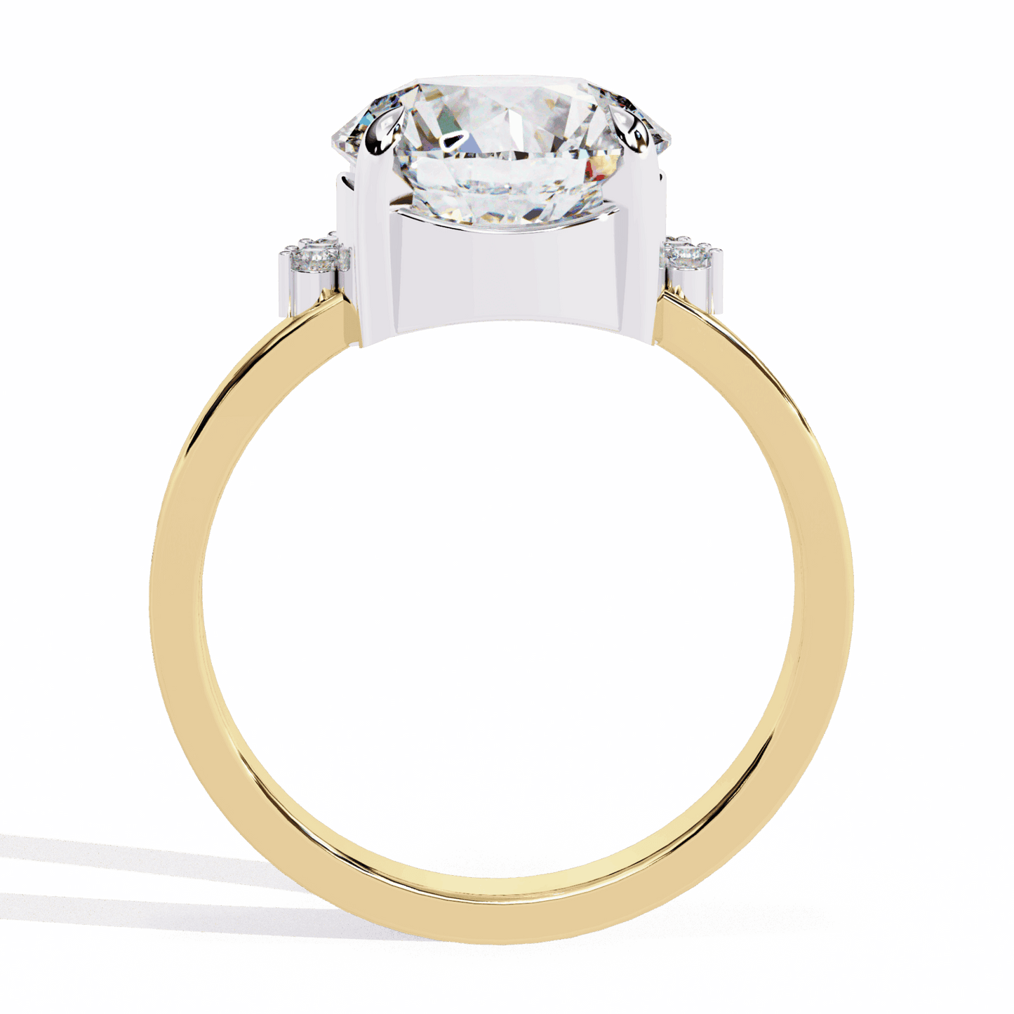 3.5 Carat Round Refined Sparkle Ring in Moissanite | House of Estara