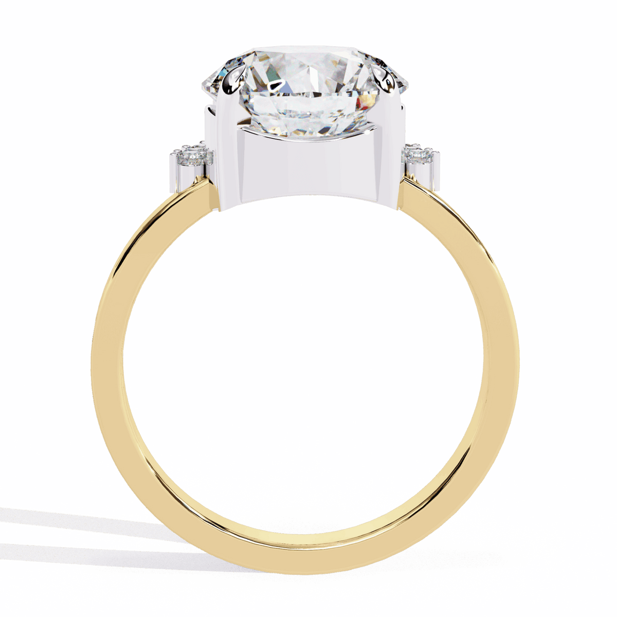 3.5 Carat Round Refined Sparkle Ring in Moissanite | House of Estara