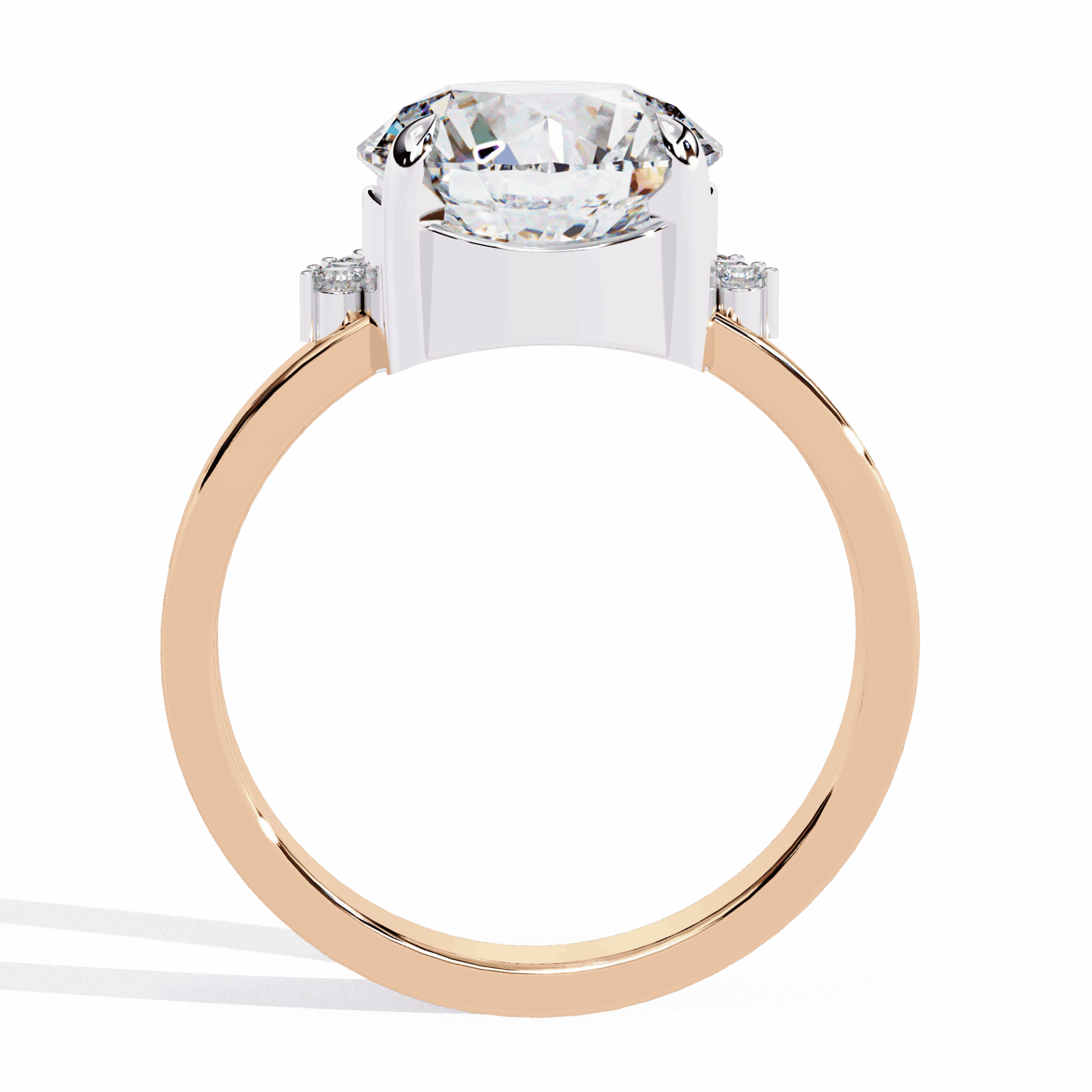 3.5 Carat Round Refined Sparkle Ring in Moissanite | House of Estara