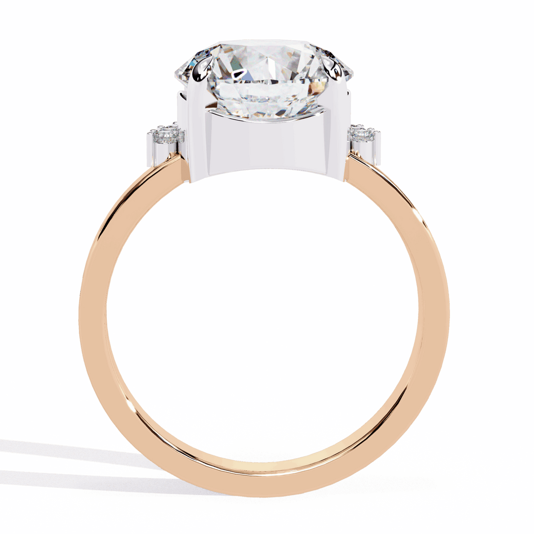 3.5 Carat Round Refined Sparkle Ring in Moissanite | House of Estara