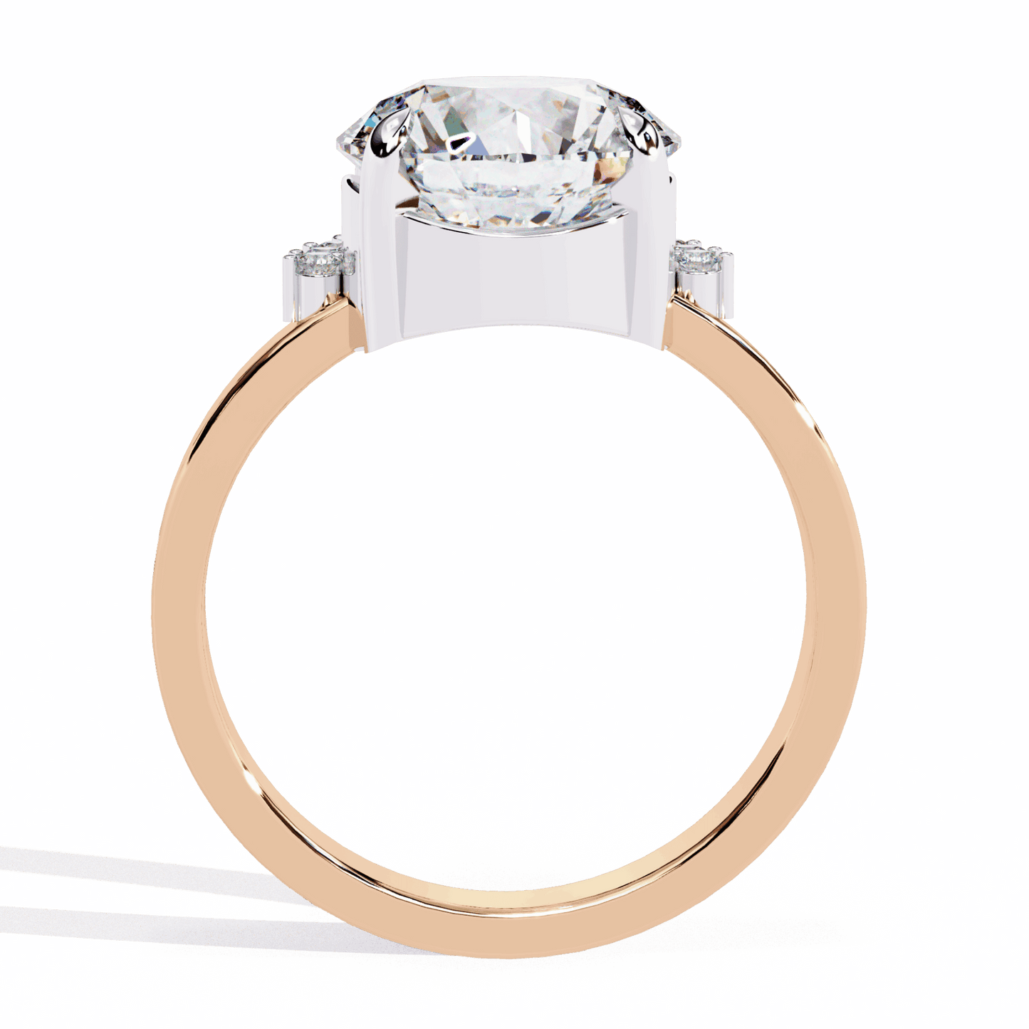 3.5 Carat Round Refined Sparkle Ring in Moissanite | House of Estara