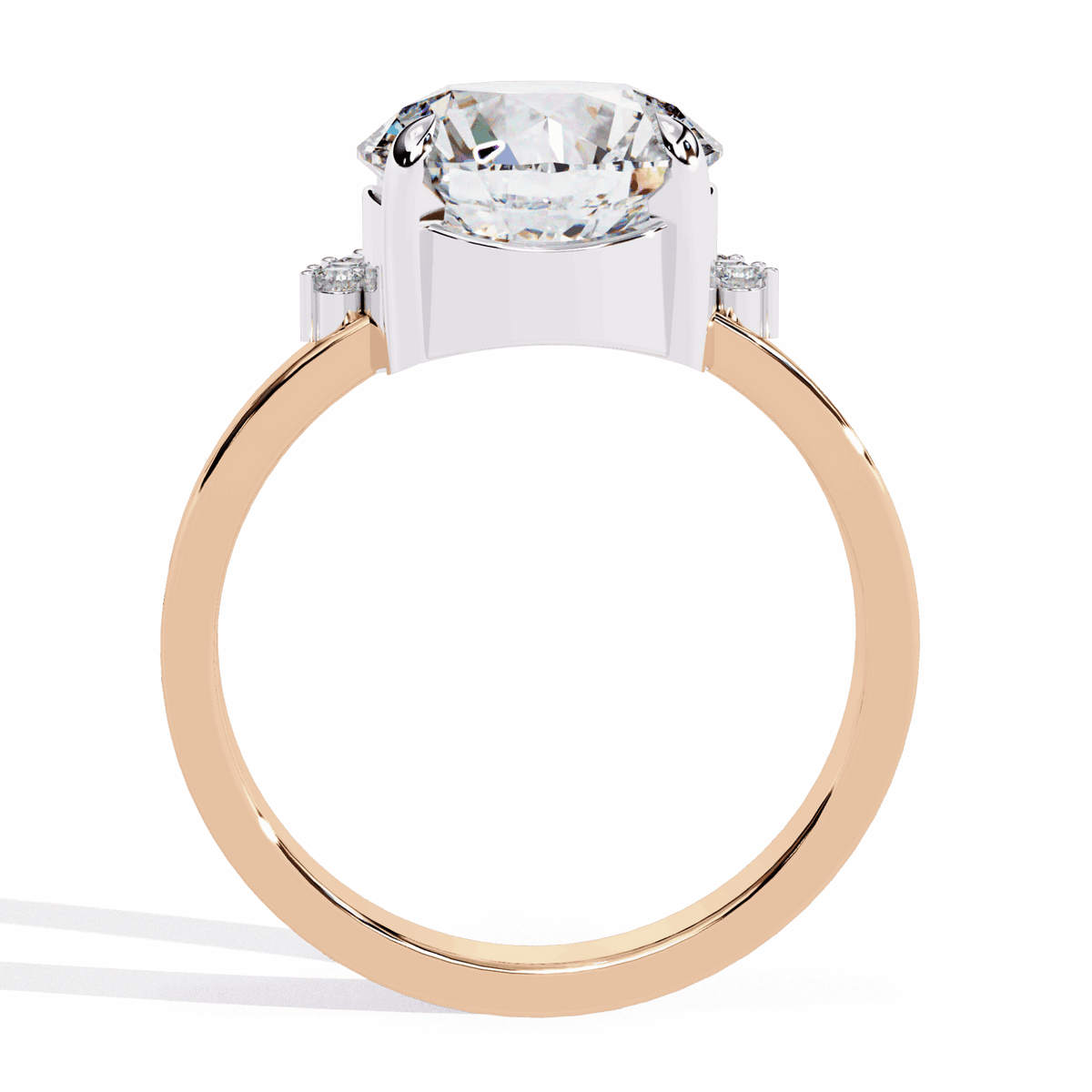 3.5 Carat Round Refined Sparkle Ring in Moissanite | House of Estara