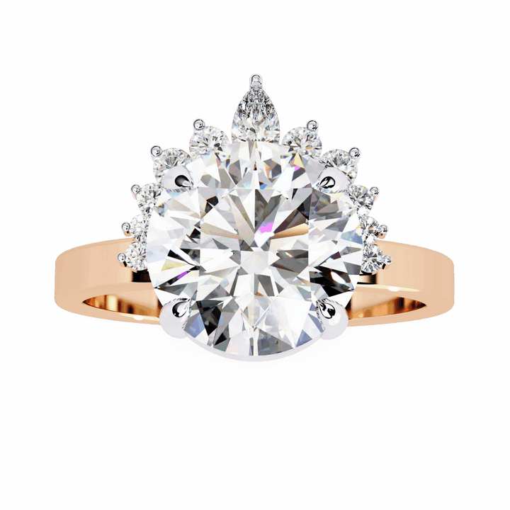 3.5 Carat Round Refined Sparkle Ring in Moissanite | House of Estara
