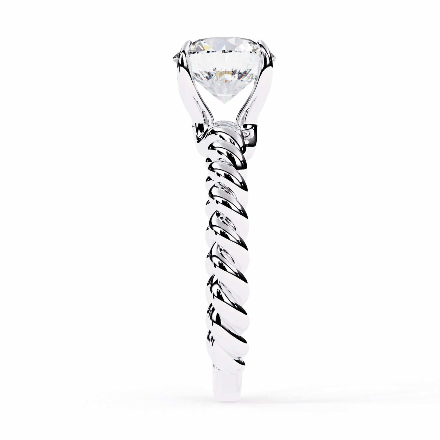 2 Carat Round Classic Solitaire Band in Moissanite | House of Estara