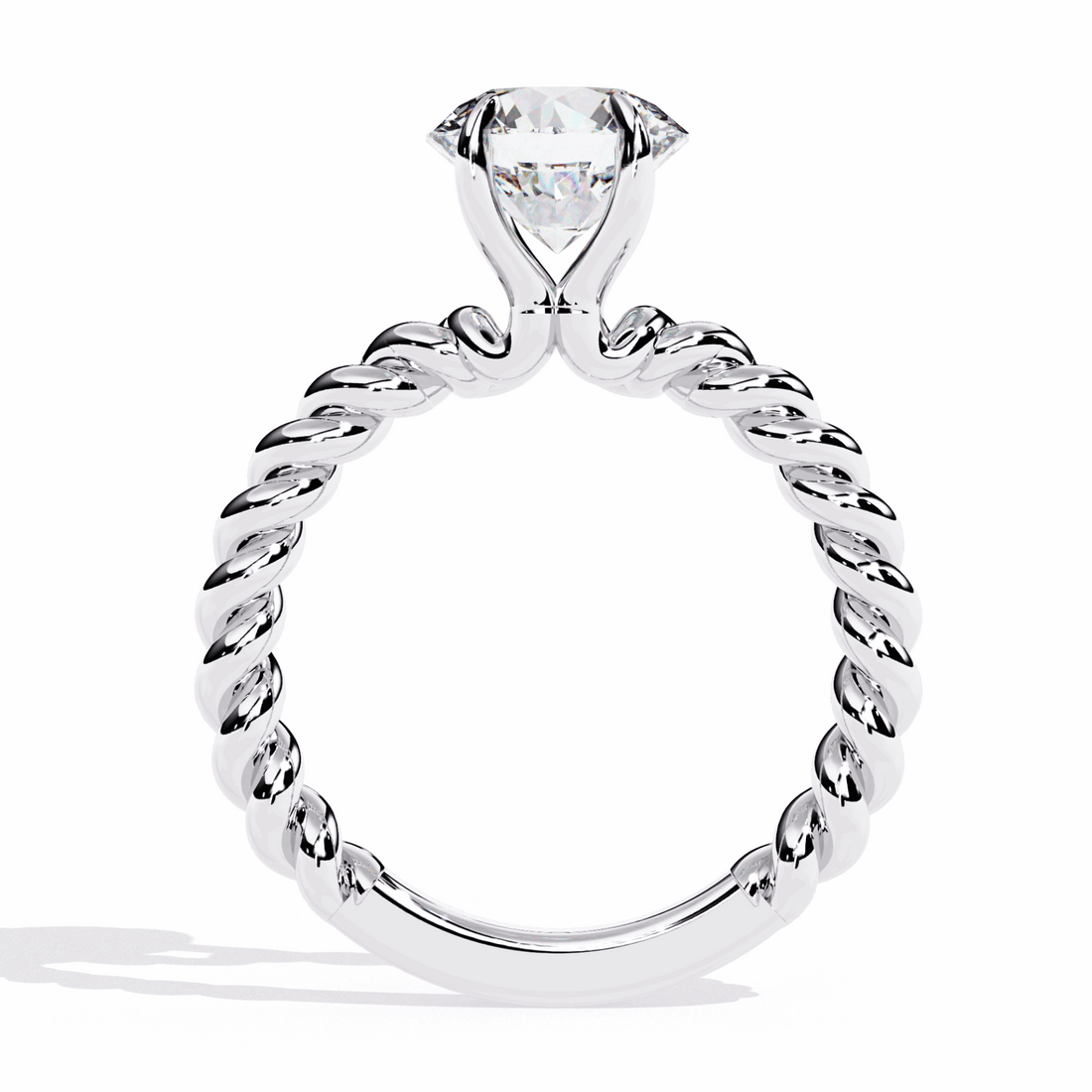 2 Carat Round Classic Solitaire Band in Moissanite | House of Estara