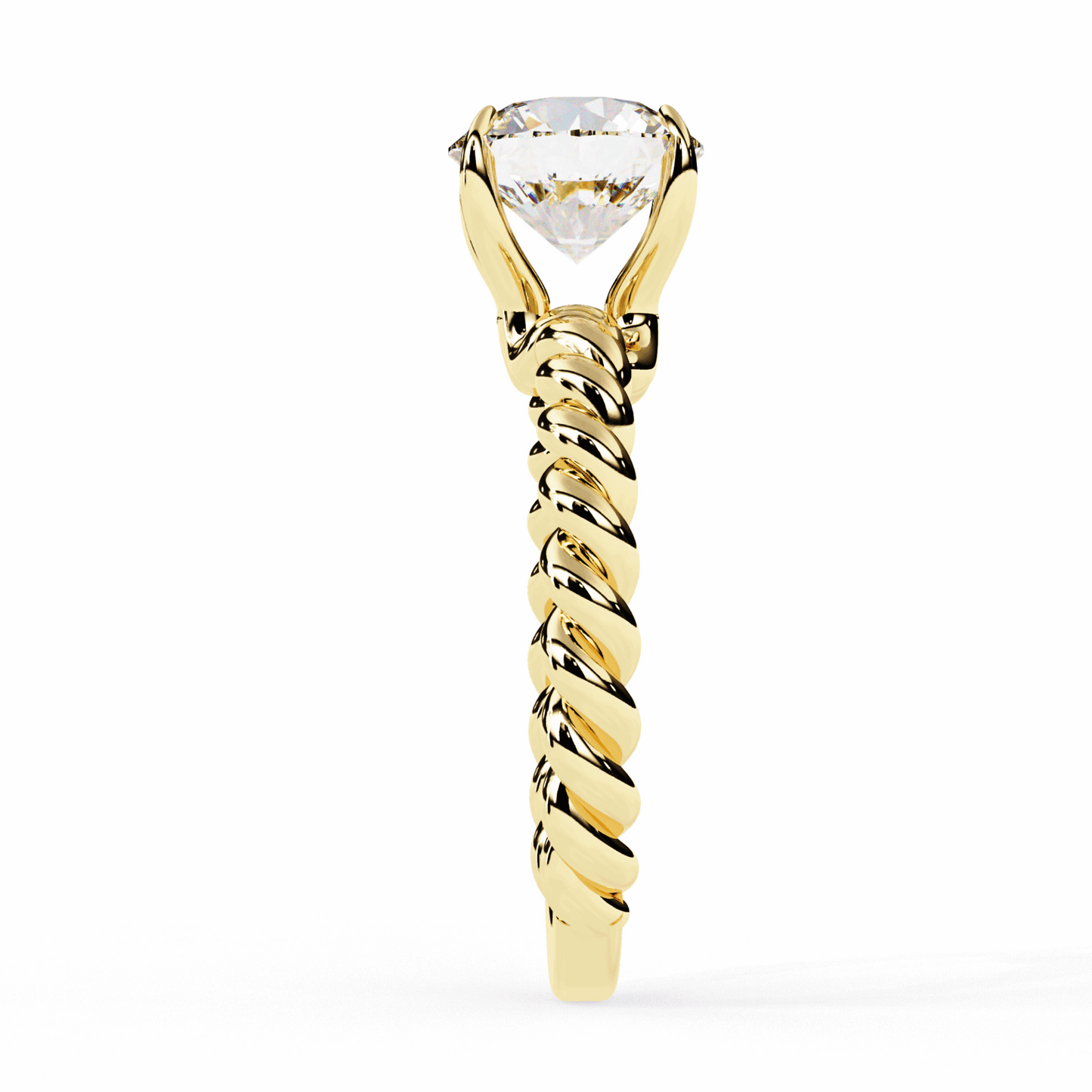 2 Carat Round Classic Solitaire Band in Moissanite | House of Estara