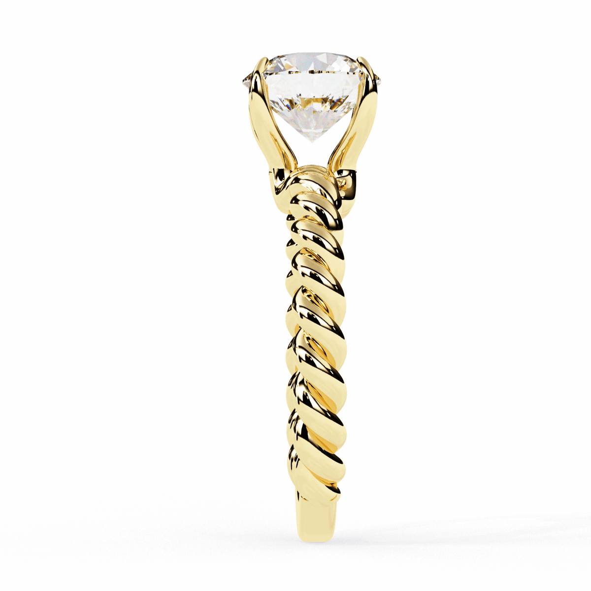2 Carat Round Classic Solitaire Band in Moissanite | House of Estara