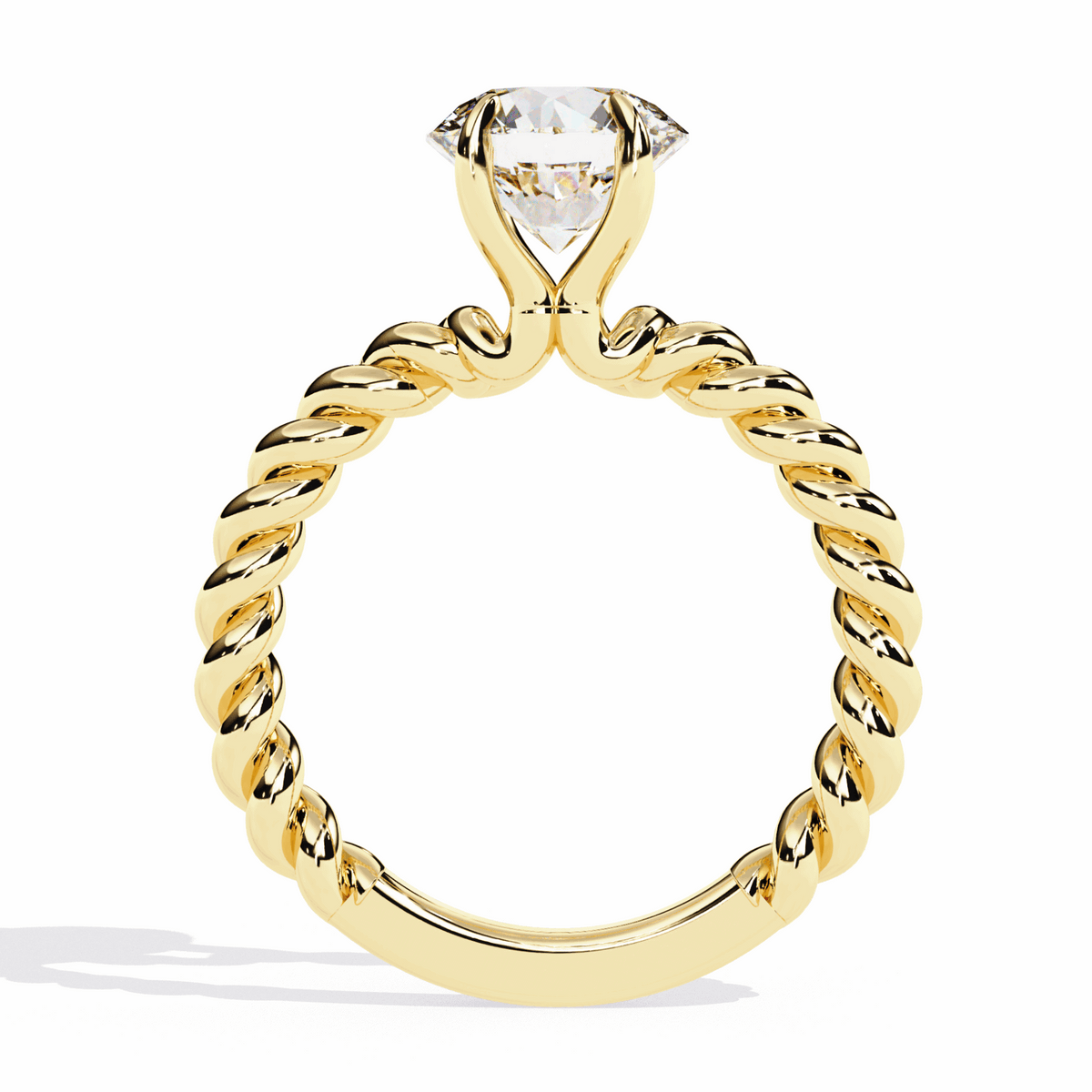 2 Carat Round Classic Solitaire Band in Moissanite | House of Estara