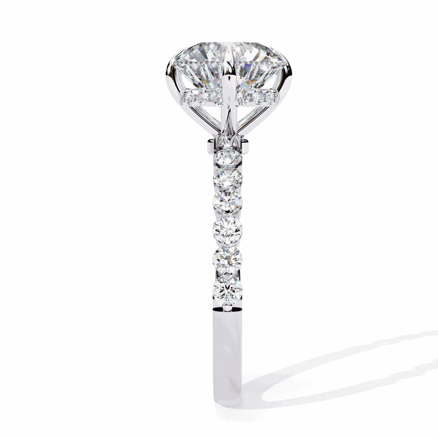 2.5 Carat Round Halo Solitaire Ring in Moissanite | House of Estara