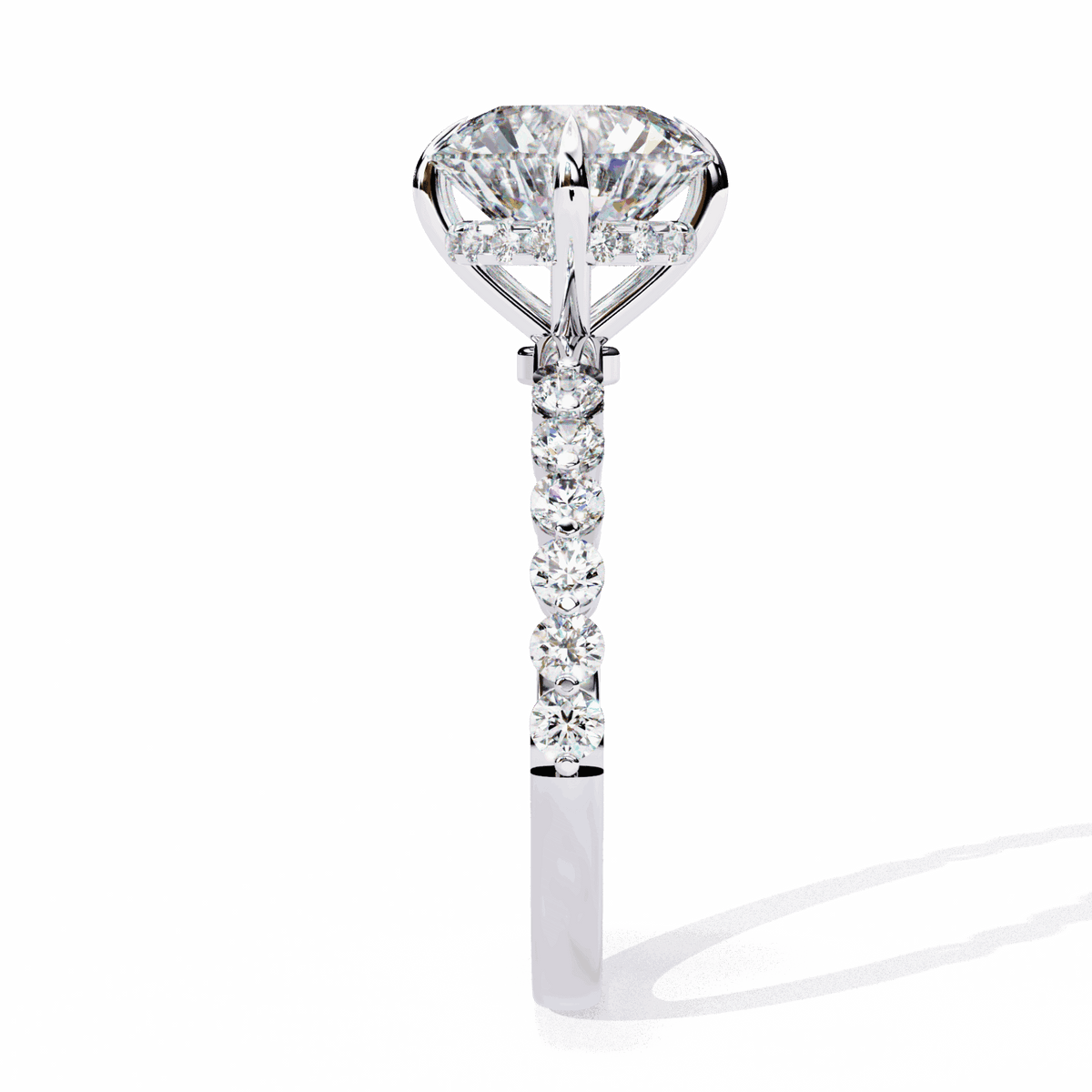 2.5 Carat Round Halo Solitaire Ring in Moissanite | House of Estara