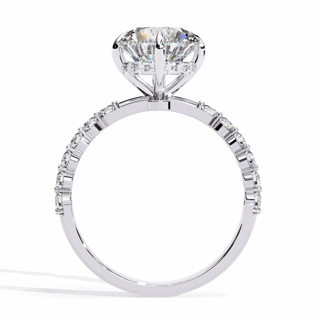 2.5 Carat Round Halo Solitaire Ring in Moissanite | House of Estara