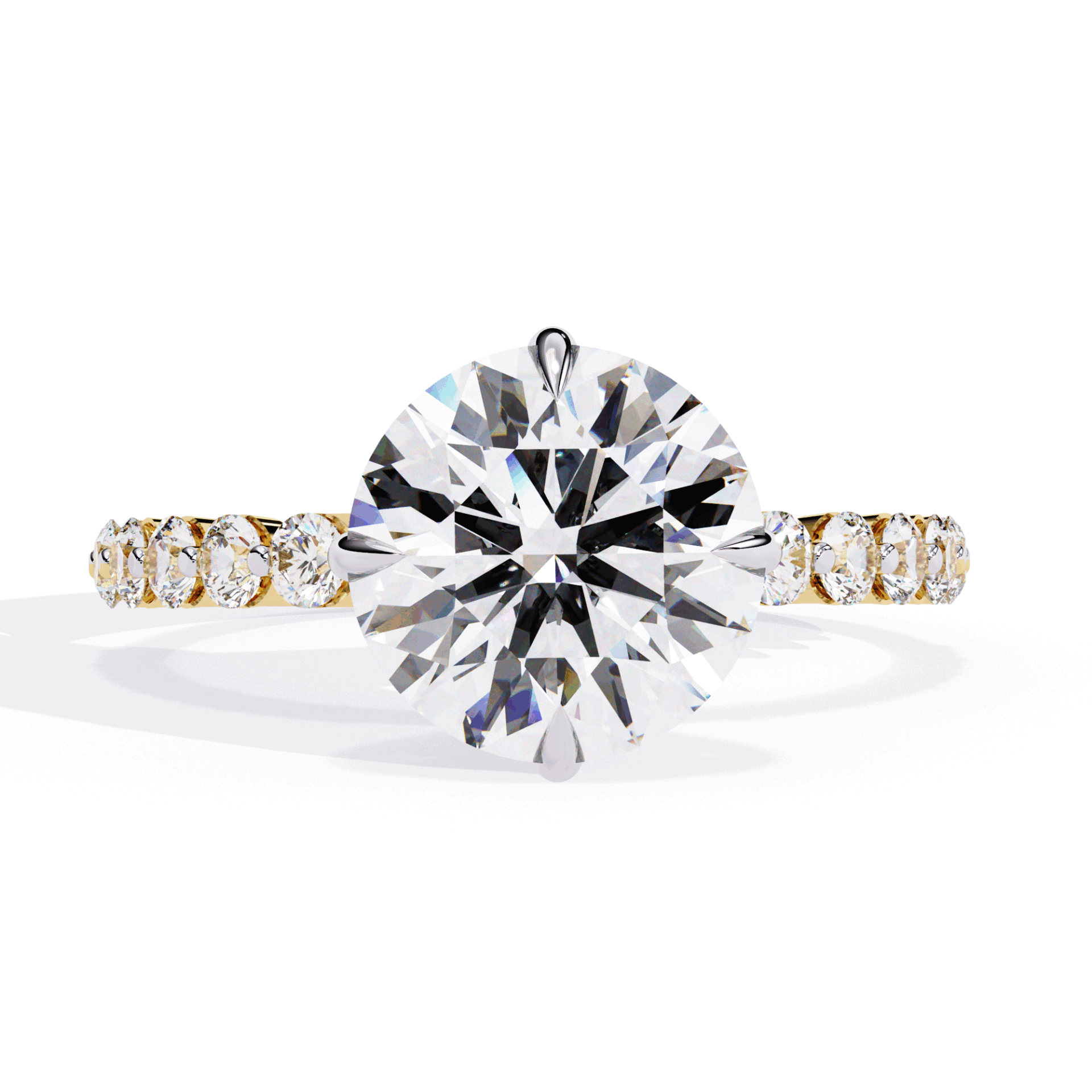 2.5 Carat Round Halo Solitaire Ring in Moissanite | House of Estara