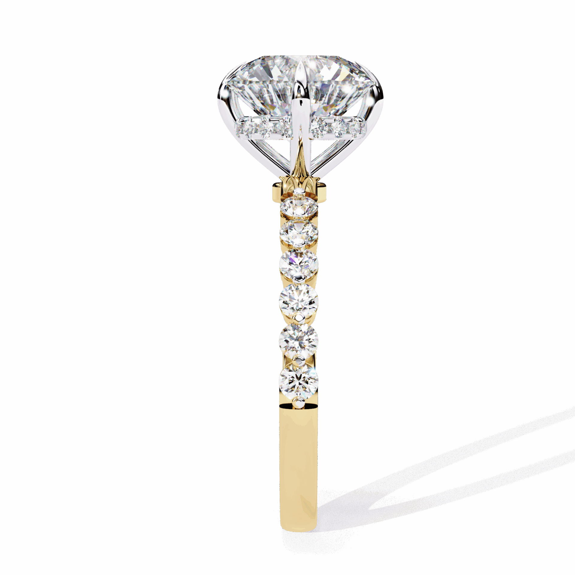 2.5 Carat Round Halo Solitaire Ring in Moissanite | House of Estara