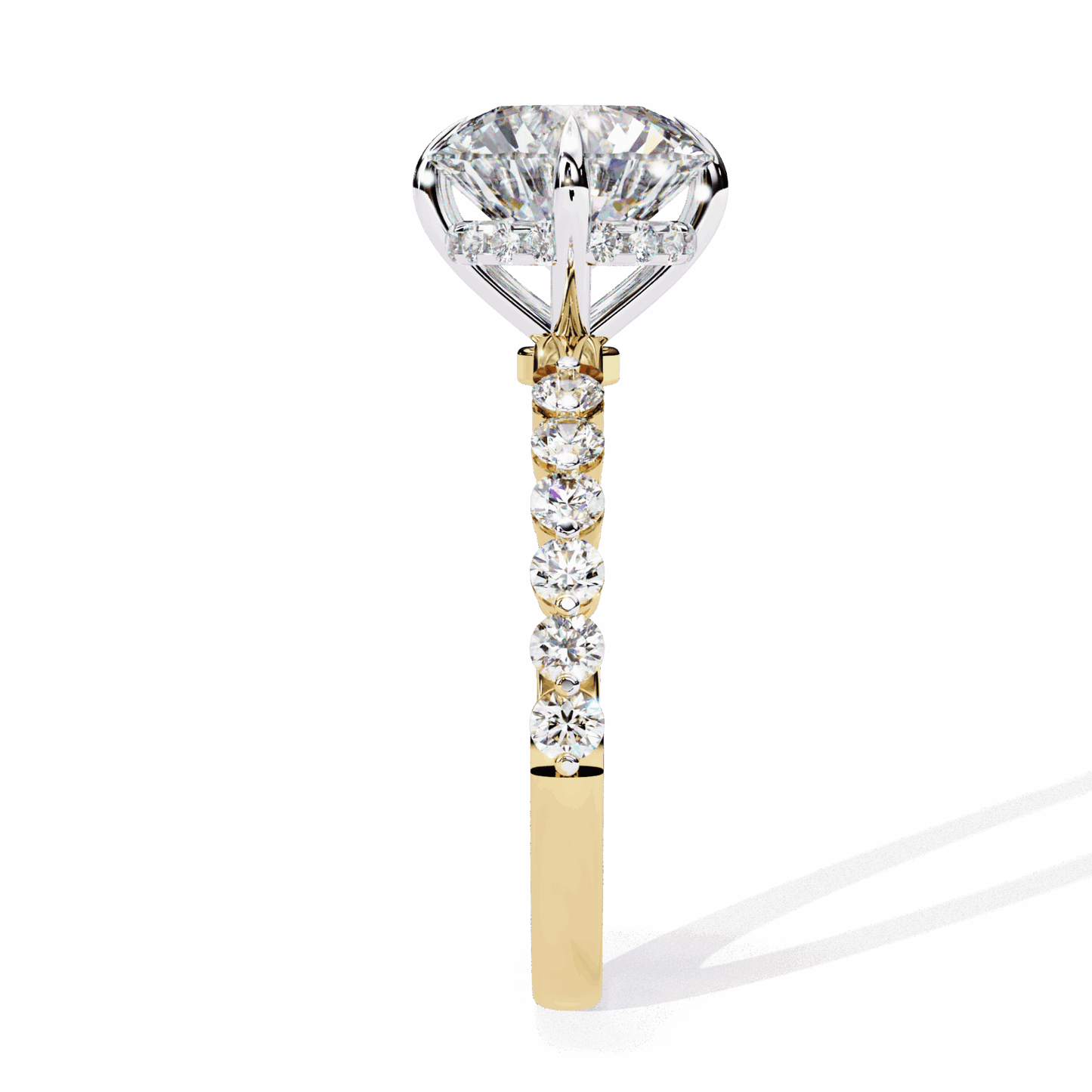 2.5 Carat Round Halo Solitaire Ring in Moissanite | House of Estara