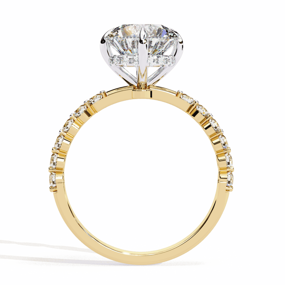 2.5 Carat Round Halo Solitaire Ring in Moissanite | House of Estara