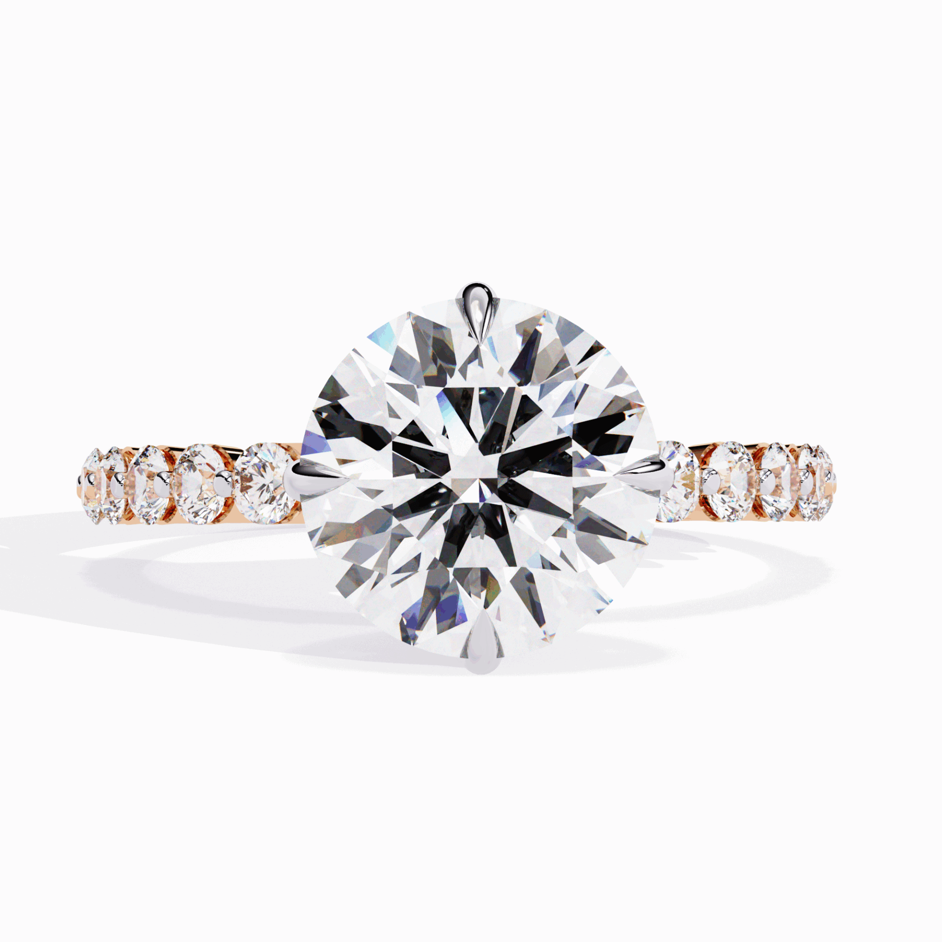 2.5 Carat Round Halo Solitaire Ring in Moissanite | House of Estara