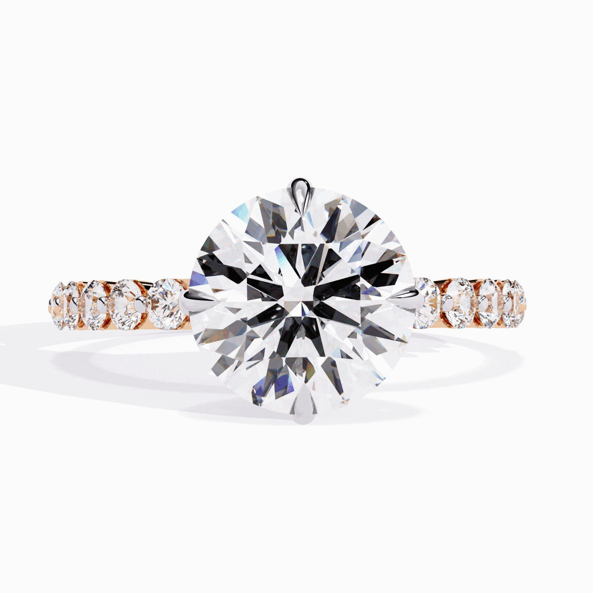 2.5 Carat Round Halo Solitaire Ring in Moissanite | House of Estara