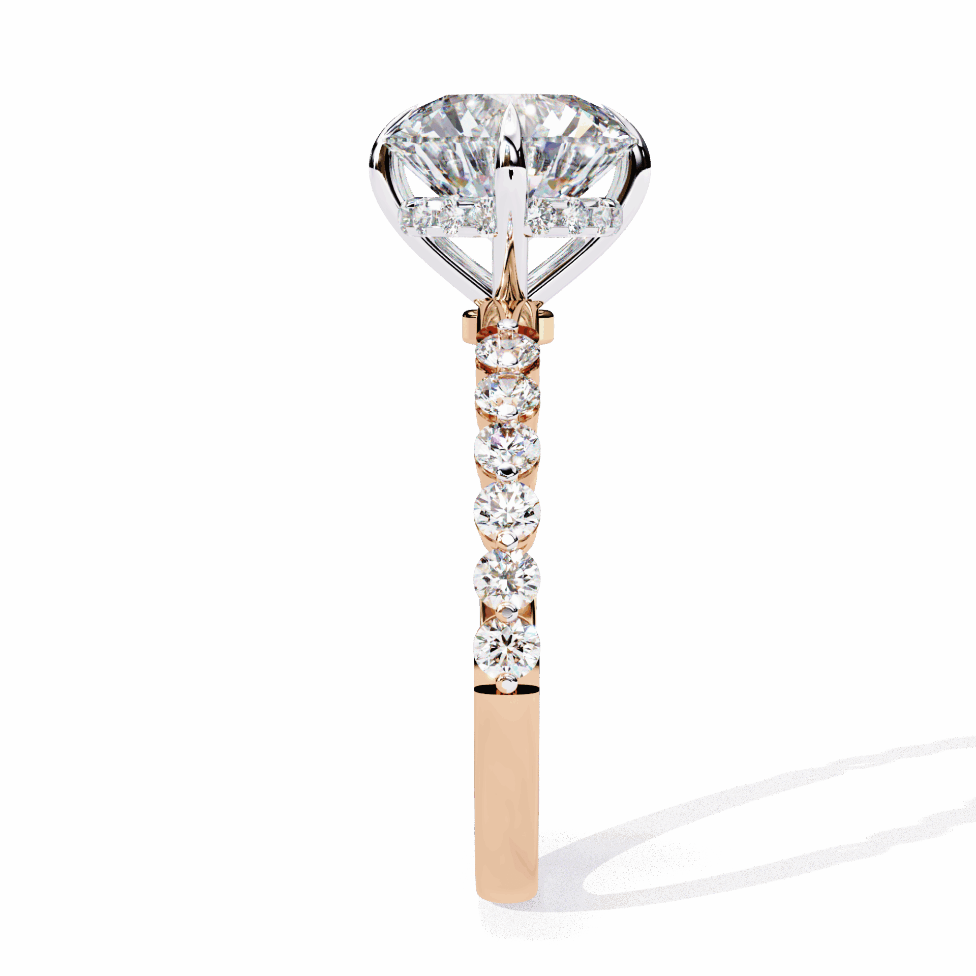 2.5 Carat Round Halo Solitaire Ring in Moissanite | House of Estara