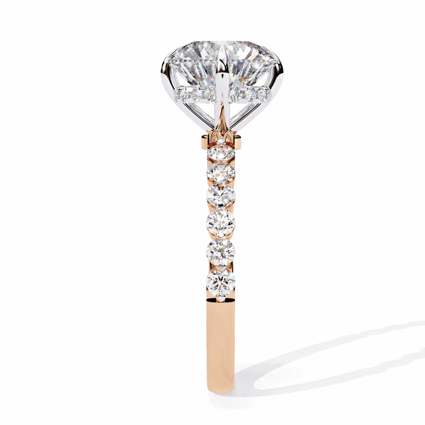 2.5 Carat Round Halo Solitaire Ring in Moissanite | House of Estara
