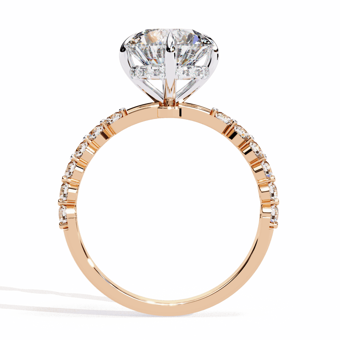 2.5 Carat Round Halo Solitaire Ring in Moissanite | House of Estara