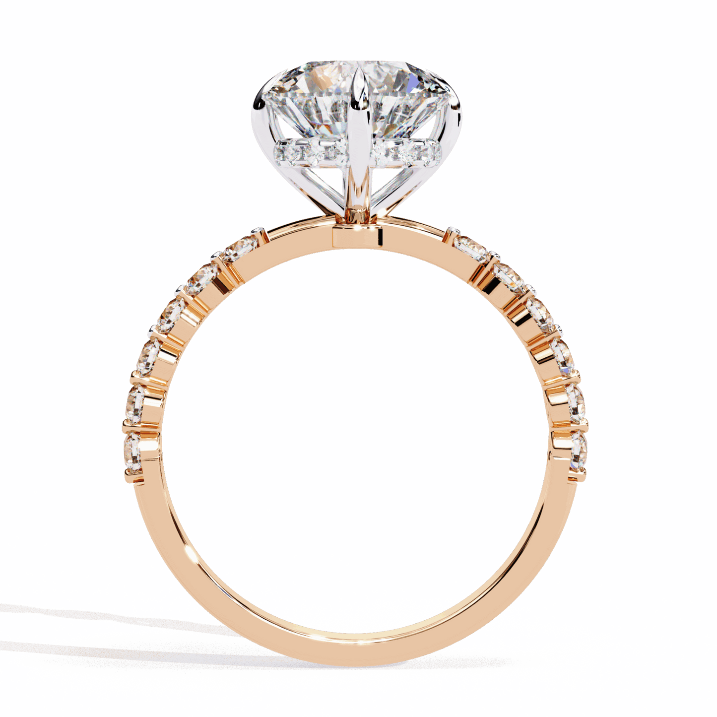 2.5 Carat Round Halo Solitaire Ring in Moissanite | House of Estara