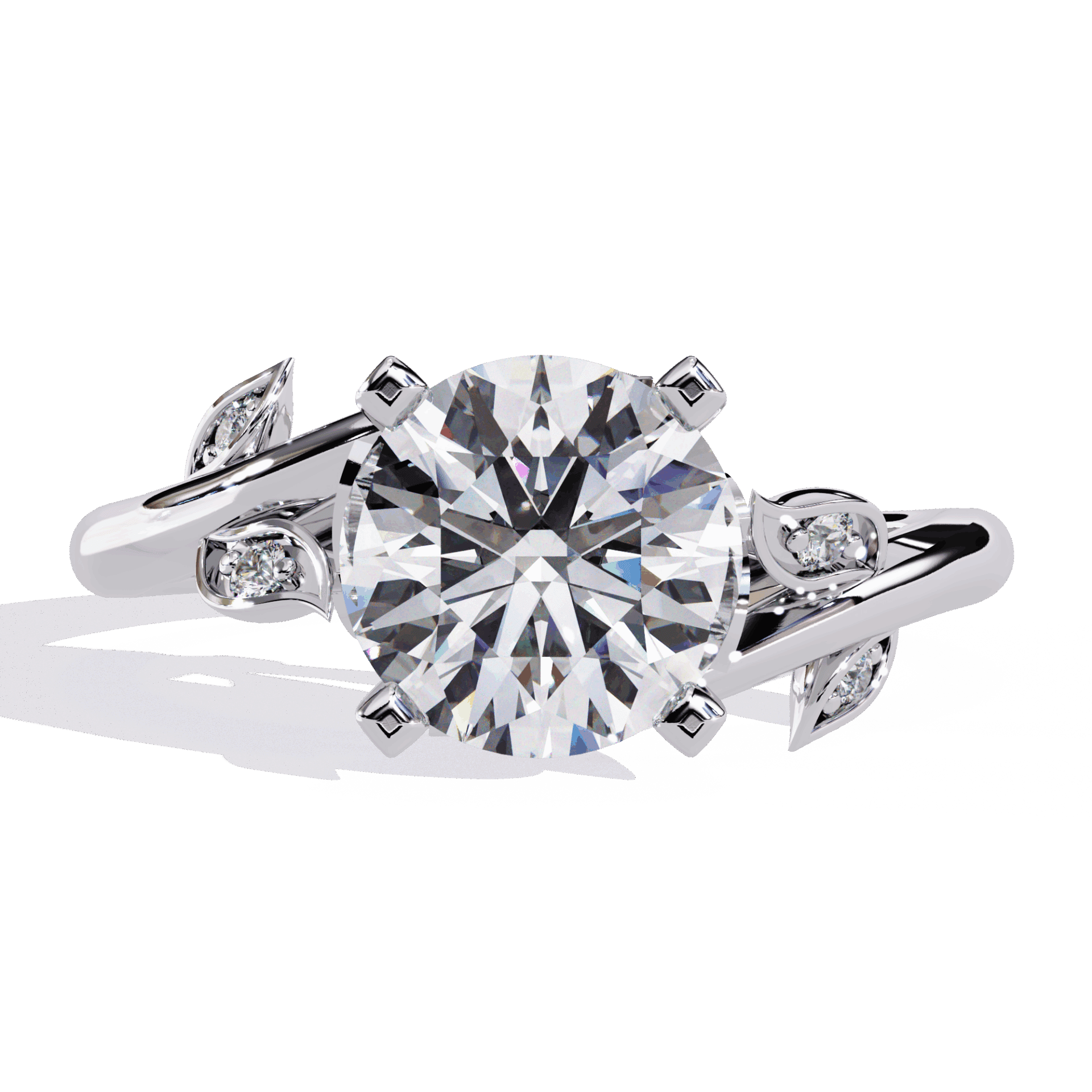 1.75 Carat Round Signature Wear Ring in Moissanite | House of Estara