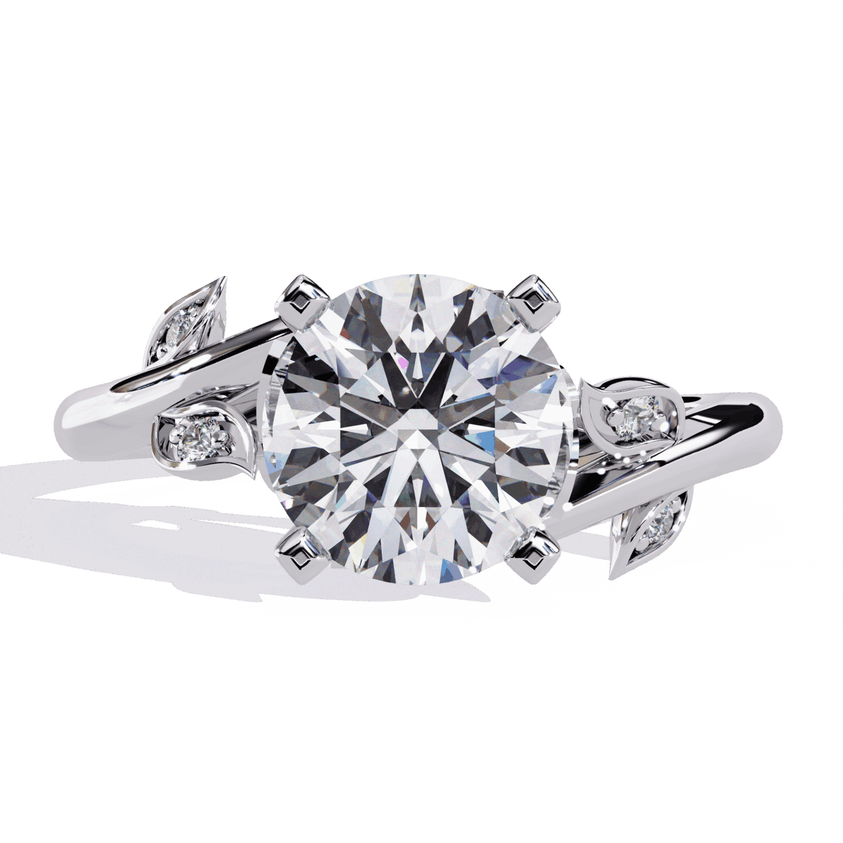1.75 Carat Round Signature Wear Ring in Moissanite | House of Estara
