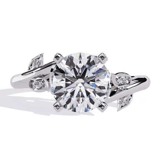 1.75 Carat Round Signature Wear Ring in Moissanite | House of Estara