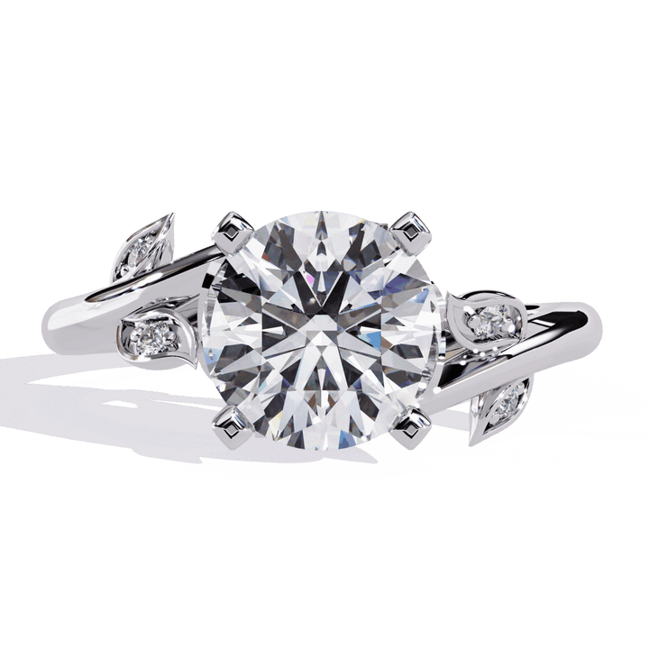 1.75 Carat Round Signature Wear Ring in Moissanite | House of Estara