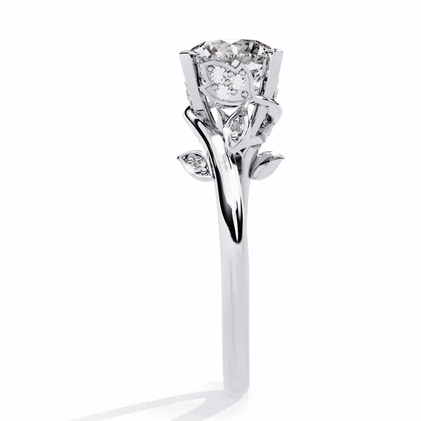 1.75 Carat Round Signature Wear Ring in Moissanite | House of Estara