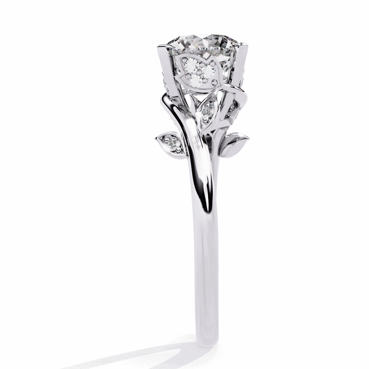 1.75 Carat Round Signature Wear Ring in Moissanite | House of Estara