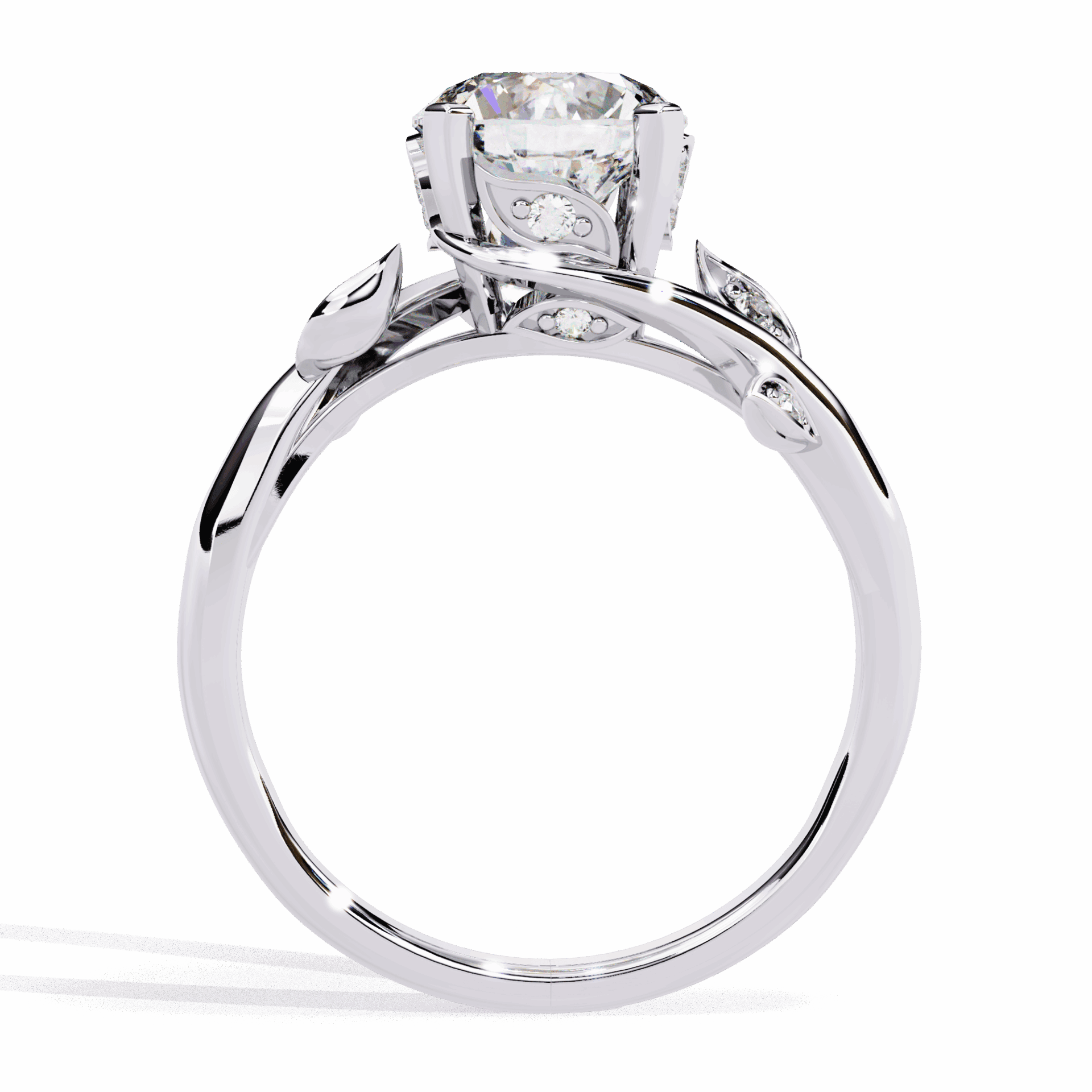 1.75 Carat Round Signature Wear Ring in Moissanite | House of Estara