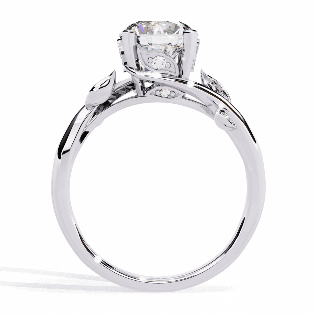 1.75 Carat Round Signature Wear Ring in Moissanite | House of Estara