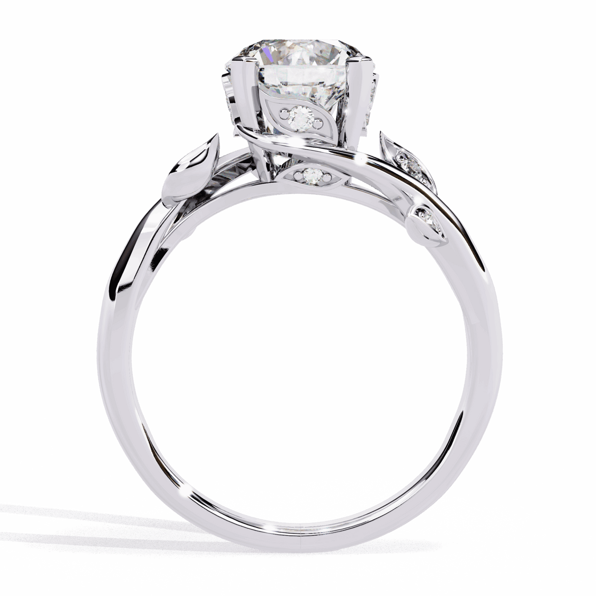 1.75 Carat Round Signature Wear Ring in Moissanite | House of Estara