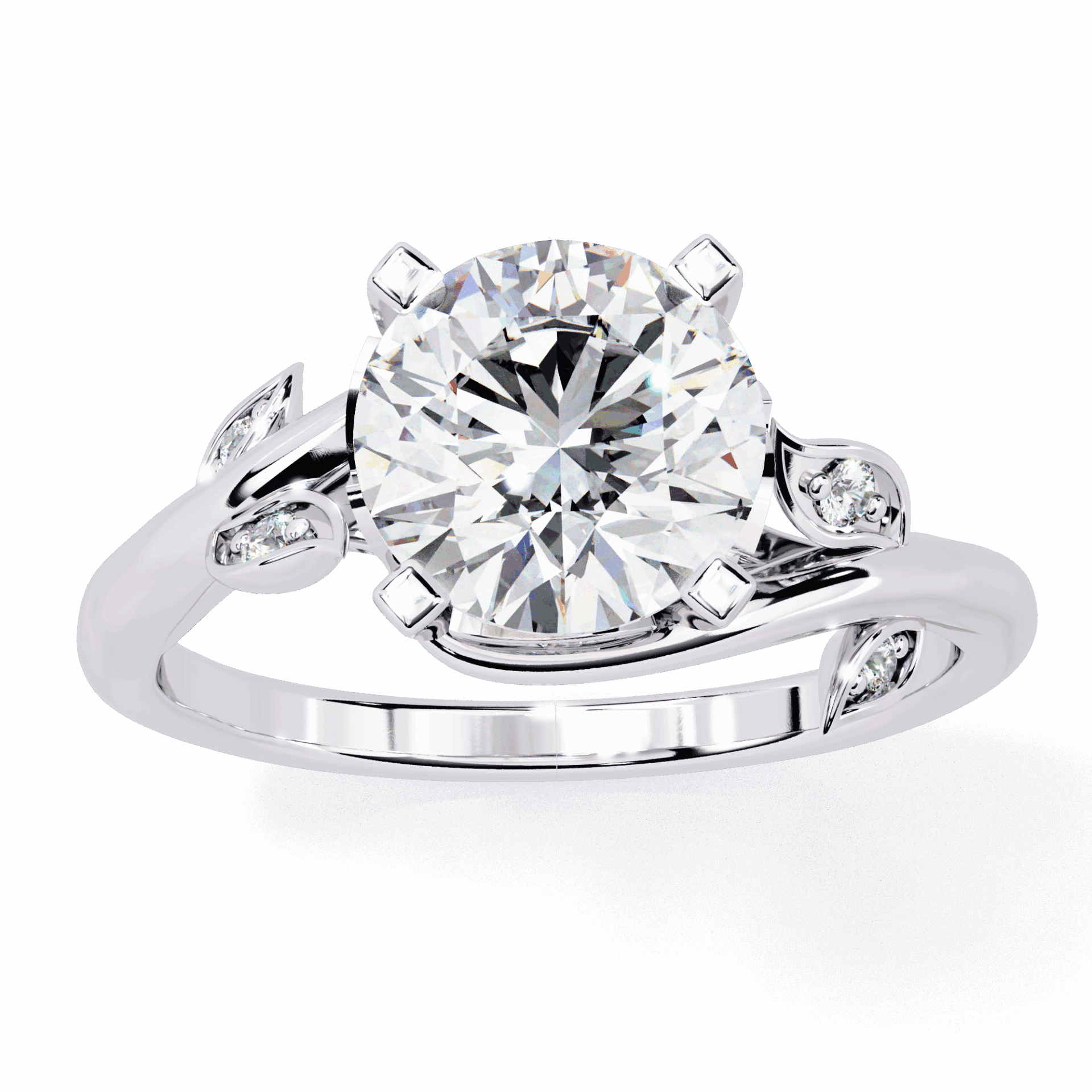 1.75 Carat Round Signature Wear Ring in Moissanite | House of Estara