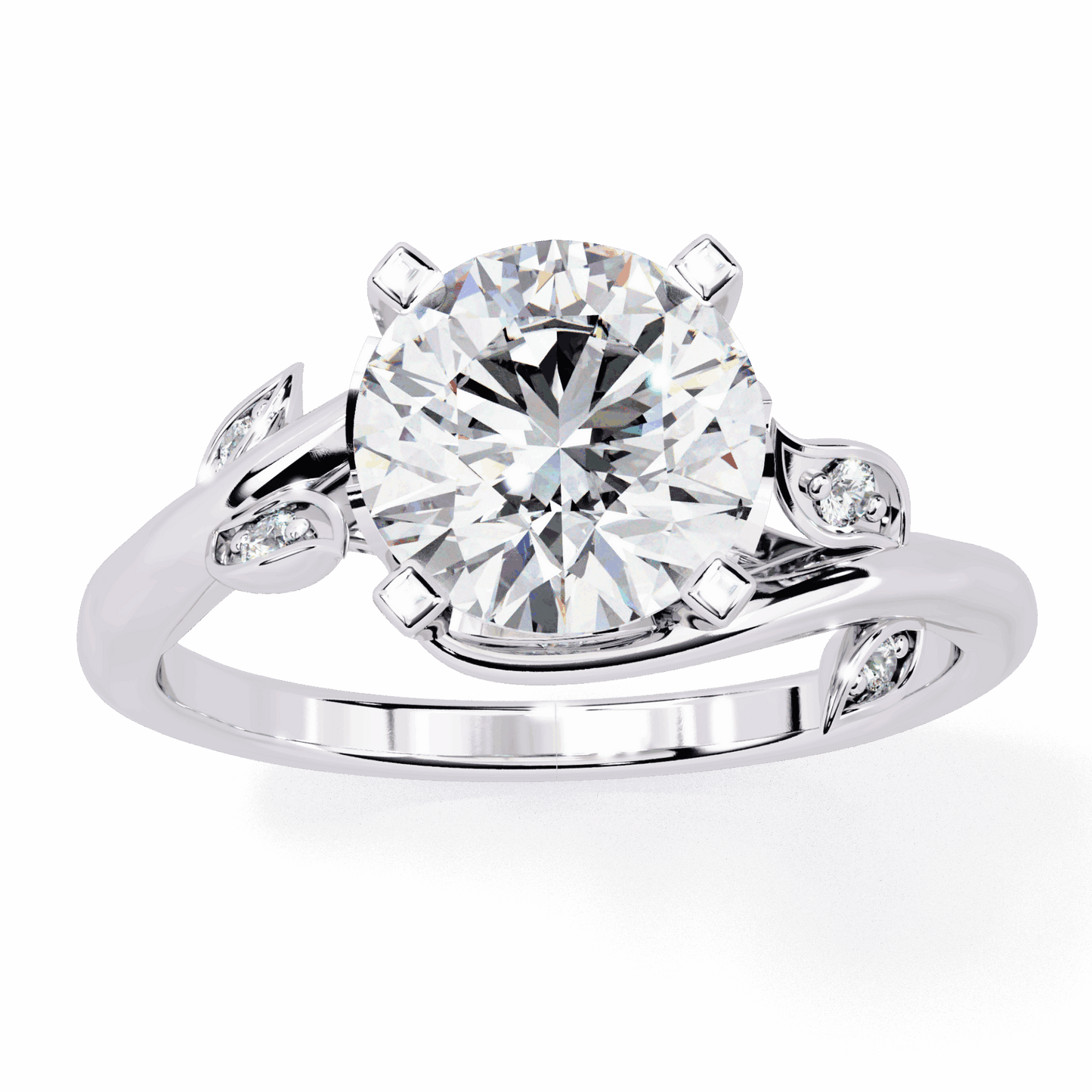 1.75 Carat Round Signature Wear Ring in Moissanite | House of Estara