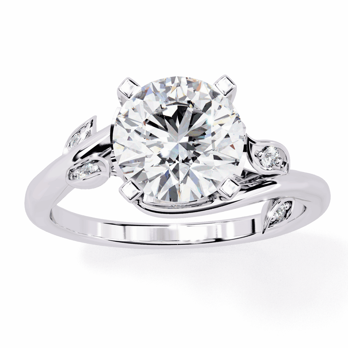 1.75 Carat Round Signature Wear Ring in Moissanite | House of Estara